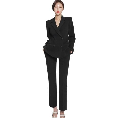 Woman suits lady suit office new style fashion professional womens pants suit temperament slim 2 piece sets womens outfits