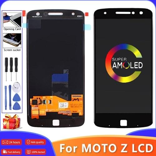 5.5" AMOLED For Motorola MOTO Z Droid XT1650 XT1650-03 LCD Display Touch Screen Digitizer For Moto Z Original LCD+Burn-shadow