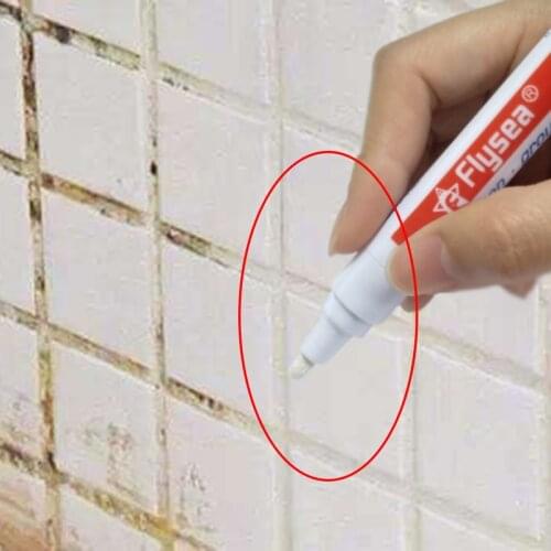 1Pcs Tile Grout Pen White Grout Renew Repair Marker With Replacement Nib Tip To Restore The Look Of Tile Grout Lines Pen
