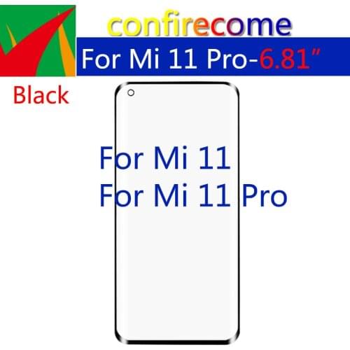 10Pcs\Lot For Xiaomi Mi 11 Pro LCD Front Touch Screen Glass Outer Lens+OCA