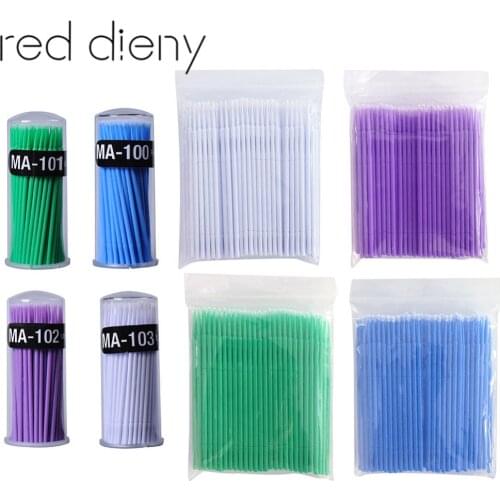 100pcs/pack Makeup Tools Micro Disposable Eyelash Extension Applicators Grafting Eyelash Sizing Agent Paste Cleaning Stick Brush