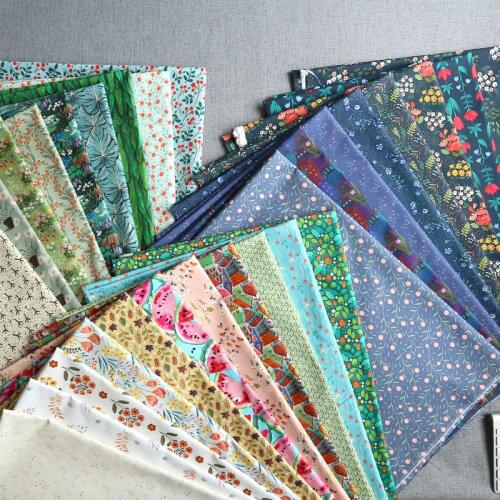 145x50cm Plant Pastoral Floral Flower Digital Printing Cotton Fabric, Decorative Clothes Handmade Skirt Cloth