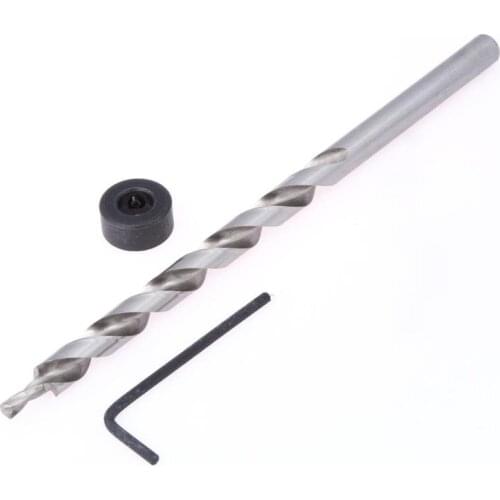 3/8 " 9mm screw drill Twist Step Drill Bit Stop Collar For Jig Manual Pilot Pocket Wood Drilling Hole Saw Master System