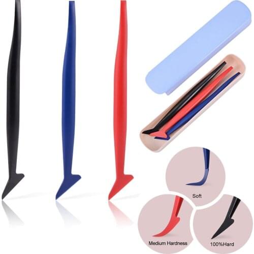3 In 1 Micro-Squeegee Vinyl Wrap Graphic Application Tucking Molding Tools for Apply Film into The Smallest Gaps