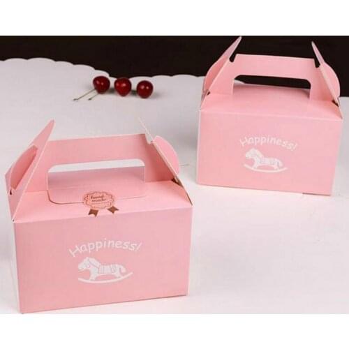 300pcs 15x8.4x9cm Pink Horse 2 case cup cake box Pudding bottle Sawdust cup maFen box