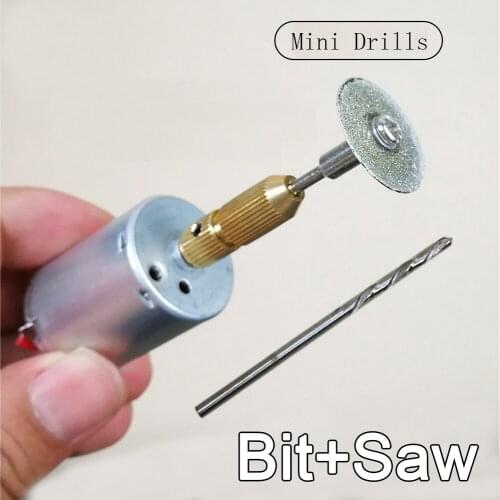 8Pcs Kit DC 12V 2A DIY Hand Drill Mini Drills Saw HSS Drills for DIY Punching polishing hand grinding wheel angle grinder motor