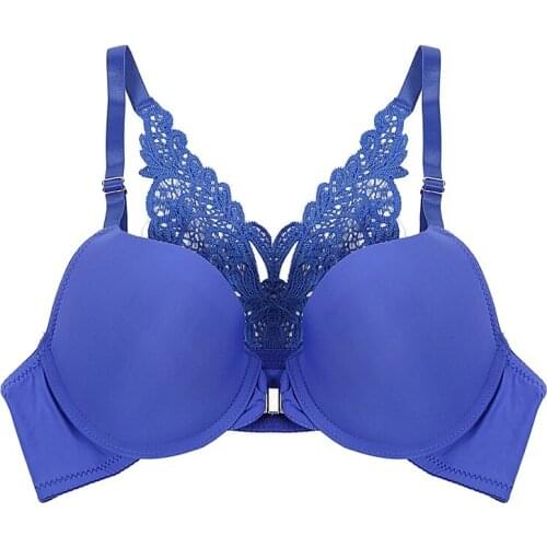 Sanderala Sexy Women Front Buckle Y-type Closure Bra Lace Push Up Bralette Underwire Bras Seamless Female Lingerie Underwear