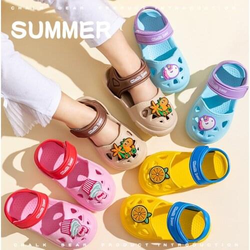 Childrens Sandals 2021 Summer New Cute Cartoon Boys and Girls Beach Outdoor EVA Childrens Slippers Kids Shoes for Girl JKL