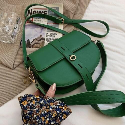 Design Wide Shoulder Strap High-end Bag Women New Fashion Crossbody Bag Saddle Bag Underarm Bag Dual-use Bag Width: 21.5cm