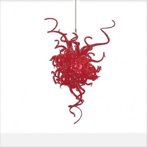 Spanish Multicolor Lamps Chihuly Style Art Energy Saving Light Source Modern Blown Glass Long Crystal Chandelier