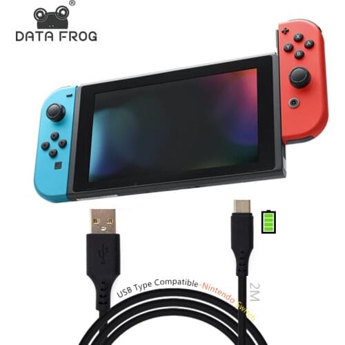 Data Frog Newest 1M/2M Charging Extension Cable For Nintendo Switch Type C USB Power Supply Data Transfer Cables