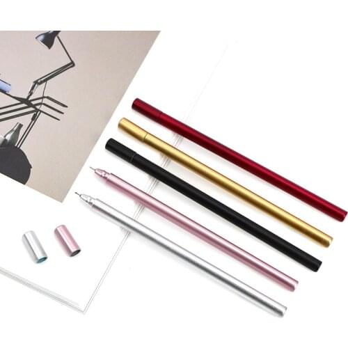 25 Pcs Korean Stationery Metal Hand Neutral Pen Creative Office Signature Pen Kawaii School Supplies Stationery