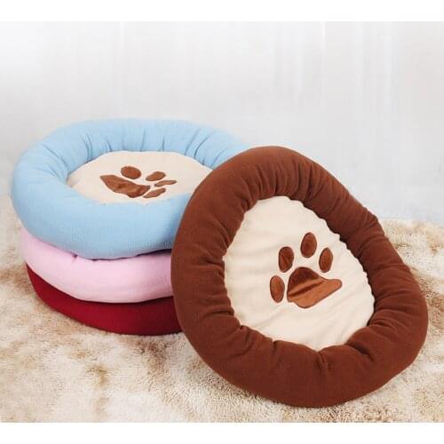 Foot Printed Pet Dog Bed Warming Dog House Waterproof Soft Fleece Nest Dog Baskets Winter Warm Kennel For Puppy Cat Cama Perro