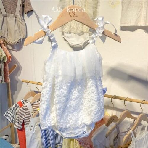 Newborn Baby Girls Sling Lace Romper