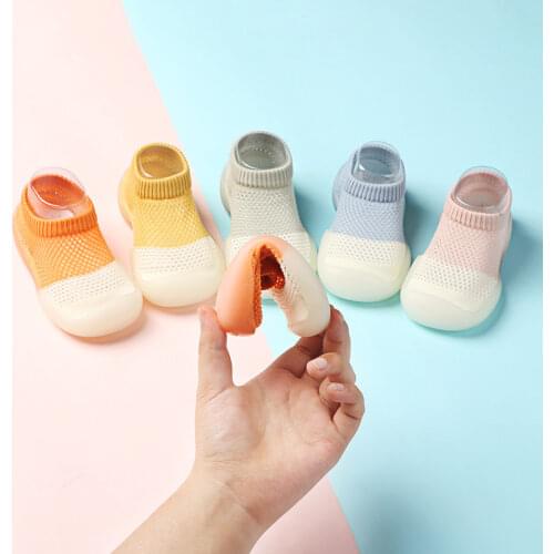 Baby Girl Boy Shoes For Newborns Summer Mesh First Walkers Toddler Non-Slip Floor Booties Breathable Shoes With Rubber Soles