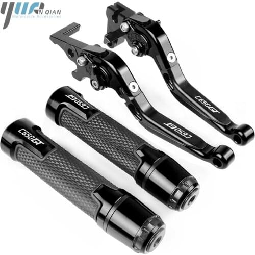 Motorcycle Accessories Adjustable Brake Clutch Levers Handle Grips Set Handbar Grips For BMW C650GT C 650 GT 2011-2017 2016 2015