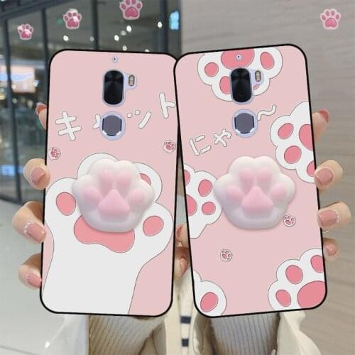 Squishy Toy Phone Case For Coolpad LeEco Cool 1 Cool1 Finger Pinch Cute Cat Silicone Cover For LeEco Cool 1