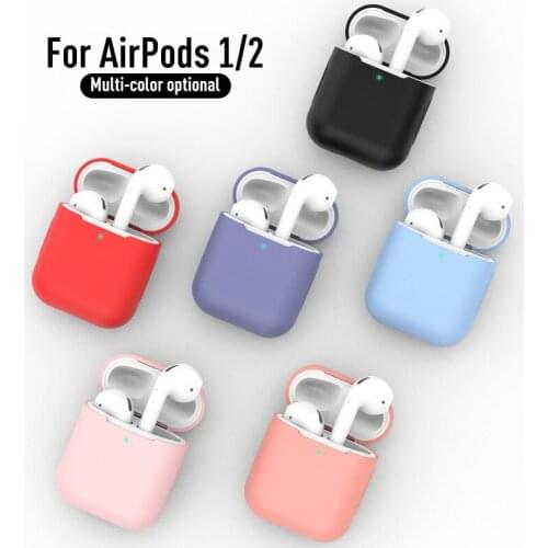 New Silicone Cases for Airpods1 2nd Luxury Protective Earphone Cover Case for Apple Airpods Case 1&2 Shockproof Sleeve