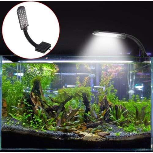 Simple LED Aquarium Lights Water Grass Plants Grow Light Fish Tank Clip-on Waterproof Lighting Lamp