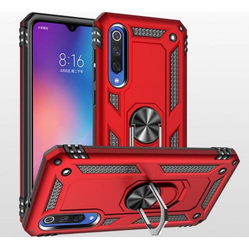 Luxury Armor Shockproof Case For Xiaomi Redmi K20 Pro Note 7 Silicone Hybrid Cover For Xiaomi mi 9T Pro mi 9 mi9 se Metal Ring