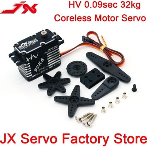 JX 32KG Rc Servo CLS-HV7332MG Large Torque Metal Gear CNC Standard Digital Coreless Servo for 1/8 1/10 Scale RC Car Boat Robot
