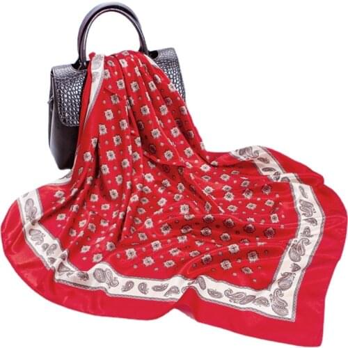 Spring and Summer Printed Silk Scarf Ladies Stewardess Profrssional Decorate Square Towels Gifts Customized Silk Wrap Women