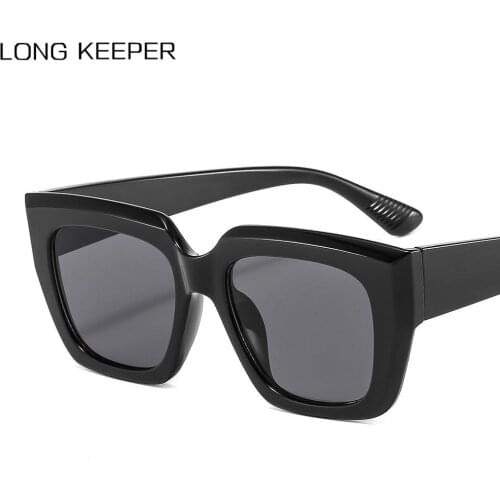 New Luxury Vintage Cat Eye Sunglasses Women Fashion Square Sun Glasses Female Thick Frame Retro Black Shades UV400 Eyewear