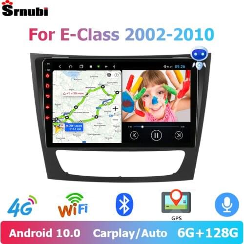 Srnubi 2 DIN Android 10 Car Radio for E-Class W211 Mercedes Benz CLK G-Class W463 CLS 2002-2010 Auto Stereo Navigation Audio DVD