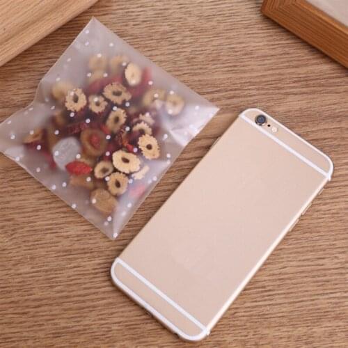 Polka Dot Candy Cookie Bag 100Pcs Transparent Cellophane Candy Cookie Bag Self Pouch Wedding Birthday Party Package Bag New