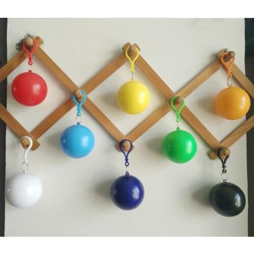 1Pc Outdoor Portable Raincoat Ball One-Time Waterproof Women Men Raincoat Camping Fishing Tourism Emergency Poncho Key Chain