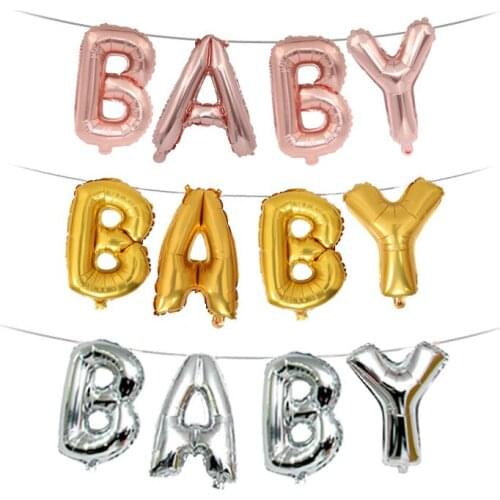 Newborn Balloon Baby Gold Silver Rose Gold Foil Balloons Babys Birthday Ballon Baby Shower Boy & Girls Birthday Party Decor
