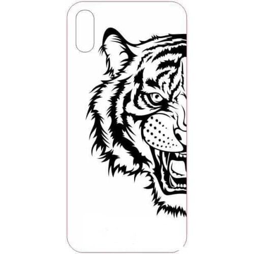 For phone XS 8mu real gold plated Housing with Metal Frame Battery Door Replacement BACK with lion leopard design 2018