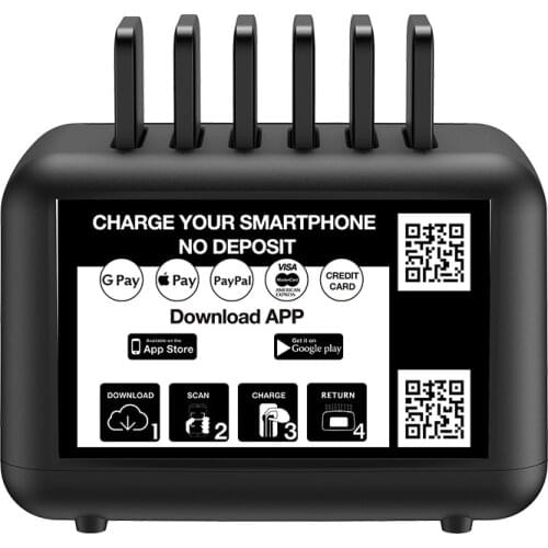STW 6-Port Shared Power Bank Charger Station Public Sharing Scan Code Commercial Mobile Charging Cabinet