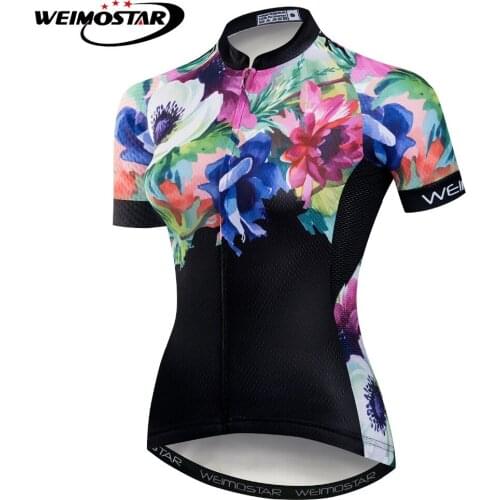 Weimostar Women Cycling Jersey 2021 Black Bike Shirt ProTeam Ciclismo Cycling Clothing Summer Bicycle Mtb Maillot Bike jersey