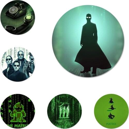 58mm Classic movie The Matrix Icons Pins Badge Decoration Brooches Metal Badges For Backpack Decoration