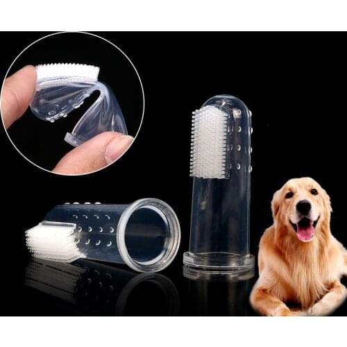 1pcs Rubber Pet Finger Toothbrush Dog Toys Environmental Protection Silicone Glove Dogs and Cats Clean Teeth Toys Pet Products