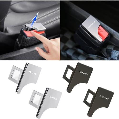 1PCS Hidden Car safety seat belt buckle clip For Jeep Cherokee Renegade Patriot Trail Hawk Compass Accessories