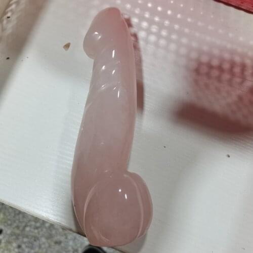 18cm Large length and width of natural pink crystal gem Massage lollipop, vulva lollipop, Goddess lollipop, female healing