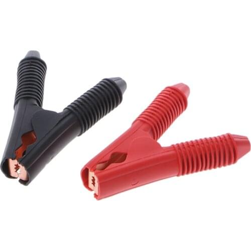 2 Pcs Vehicle Battery Charger Crocodile Alligator Booster Testing Clip Clamp