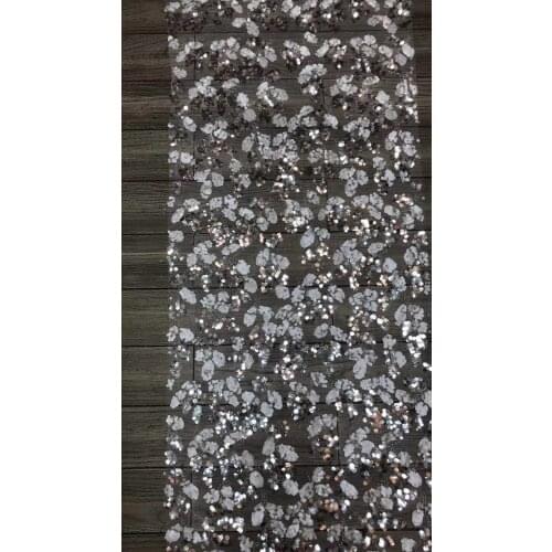 5yards/bag Double - color embroidery sequins mix style fashion new fabric for wedding dress design LF88