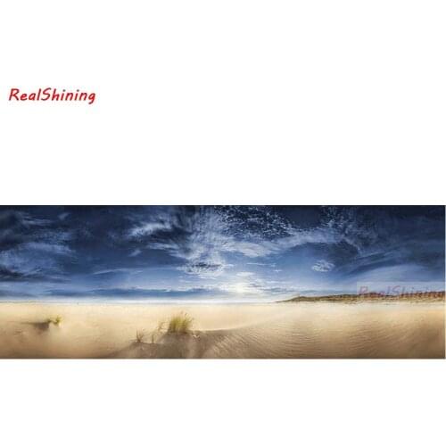 Large size 5D Diy Diamond Painting Cross Stitch full Square Diamond Embroidery Beautiful beach sky picture for room Decor H1712