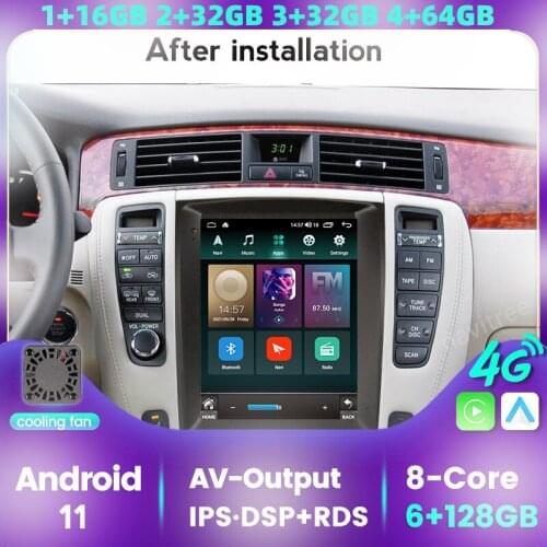 9.7" Tesla Style Android 11 system Car Radio For Toyota Crown 2004-2012 Car Multimedia Player Auto GPS Navigation Stereo 4G LTE