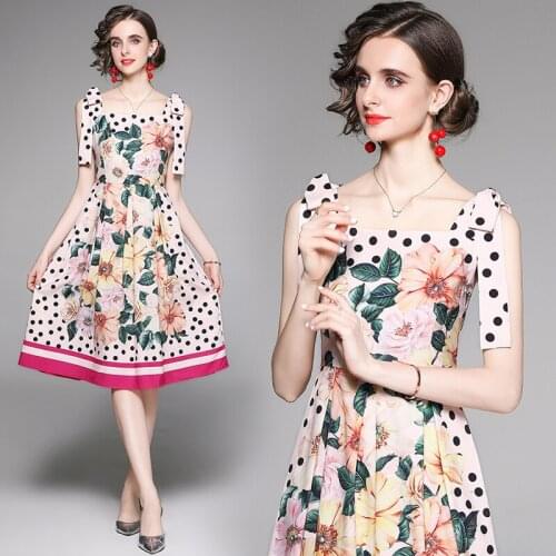 Gambbr Summer Polka Dot Dresses