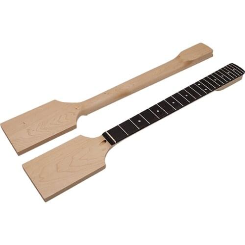Oar Shape Electric Guitar Neck Canada Maple Neck Natural Color 22 Frets Wood Neck Matte Finish 5.6cm Heel Width with Truss Rod