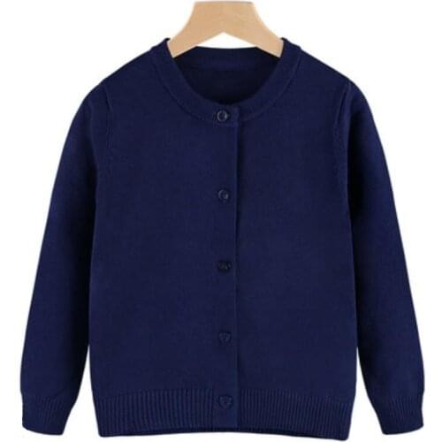 2020 Teenager Clothes School Boys Girls Cardigan Knitted Sweater Children Cardigans Toddler Sweater Long Sleeve Kids Jacket Coat