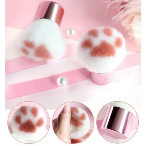 2PCS Powder Makeup Brush Cat Paw Face Contour Blusher Make Up Brushes Flower Beauty Foundation Brush Cosmetic Pincel Maquiagem