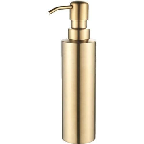 Brushed Gold Soap Dispenser Stand Stainless Steel Refillable liquid Soap dispenser bottle for bathroom Vanity countertop