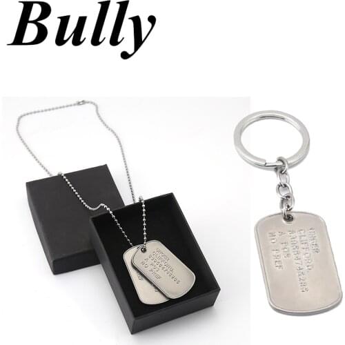 Game Death Stranding Metal Keychain Necklace Dog Tag Men Pendant Bead Choker Collares For Bag Fashion Trendy Cosplay Jewelry