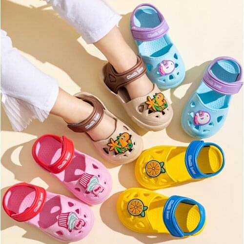 Cute Cartoon Summer Kids Girls Boys Sandals Slippers Soft Sole EVA Lightness Outdoor Beach Toddler Baby Sandals Children Shoes