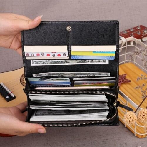 Fashion Wallet Female Genuine Leather Rfid Card Holder Ladies Clutch Bags Women Wallets With Phone Case Coin Purse Girl Carteira